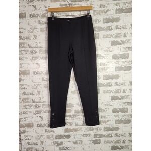 Anatomie Pants Size Small Black Snap Hem Stretch Travel Career Office Casual